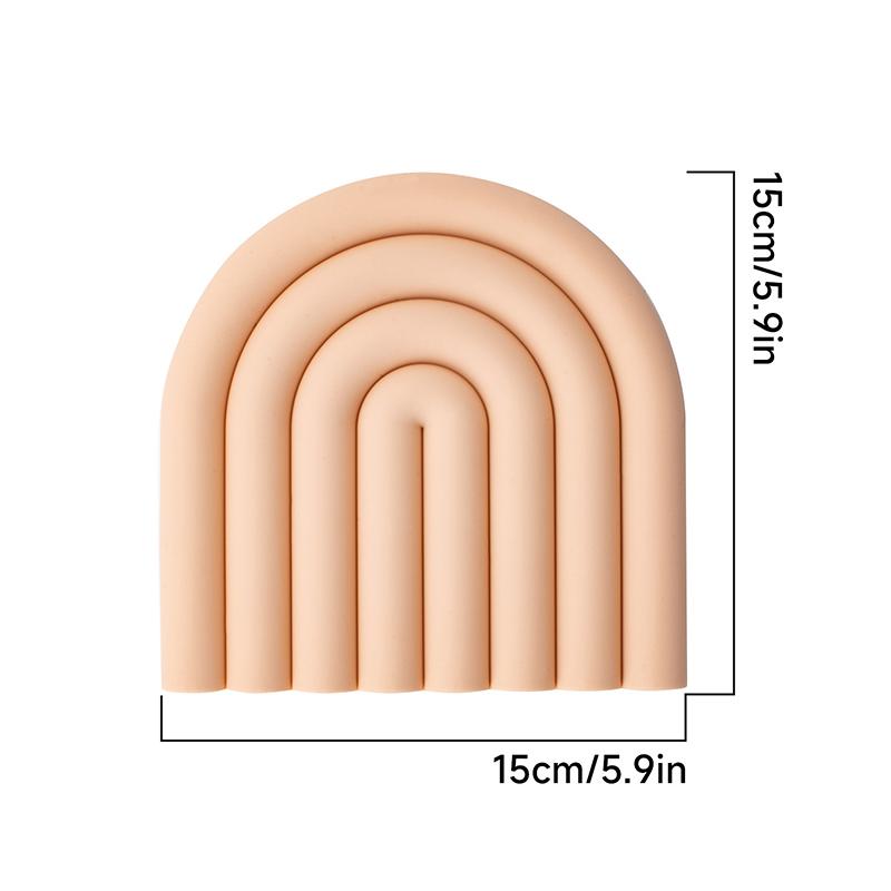 

Silicone Heat Insulation Trivet Mat 15cm Non-Slip Durable Spoon Pans Rest Multipurpose Pot Holders for Kitchen Plate Bowl Mats diameter 15cm розовый