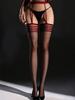 Sheer See Through Thin Over Knee Socks Vintage Shapping Elastic Maid Pantyhose Sexy Women Stripe Oil Glossy Shiny Stockings
