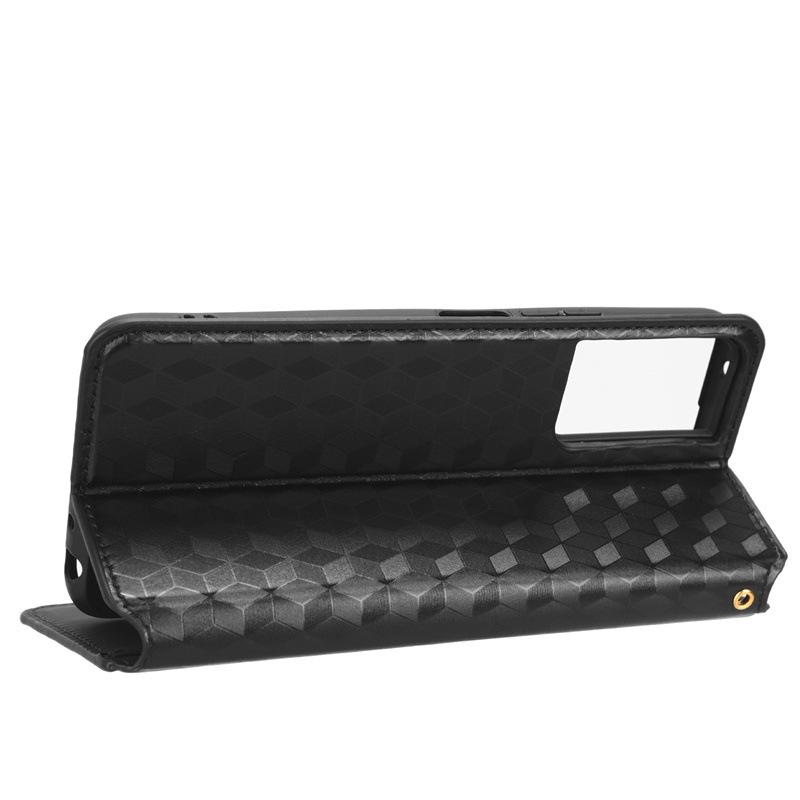 TCL 40SE Leather Phone Case: Magnetic 3D Texture, Card Slot, Stand Function, Wallet Style
