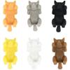 6 Stück/Set Kätzchen Weinbecher-Erkenner Tragbar Hängend Miau Weinglas-Markierer Werkzeuge Küche Silikon Katze Clip Etikettierbedarf