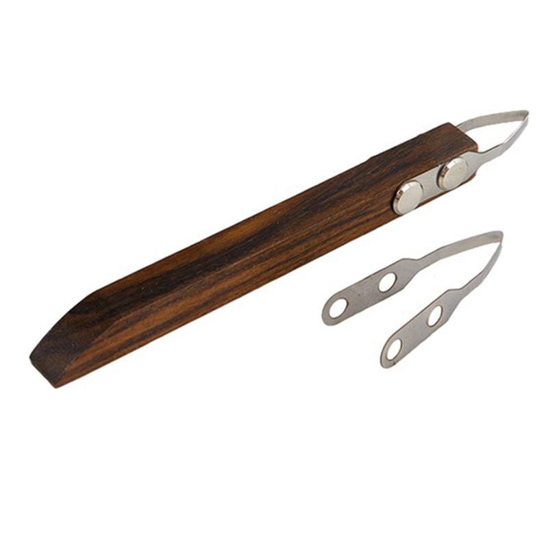 

AEE2-Pottery Scraper Metal Replaceable Head Scraper DIY Carving Clay Sculpture Trimming Tool