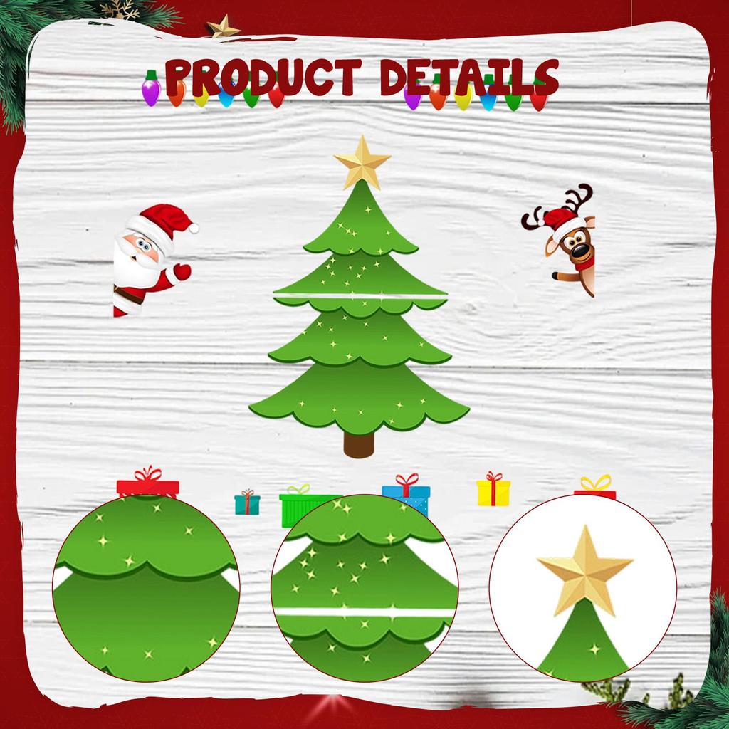 Christmas Decorations PVC Refrigerator Stickers DIY Fridge Ornaments for Festive Home Kitchen Decor