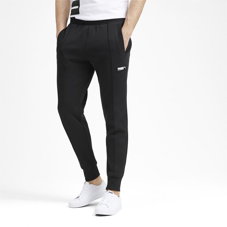 Puma Drawstring Slim Fit Jogger Pants Men Bottoms Black 580172-01