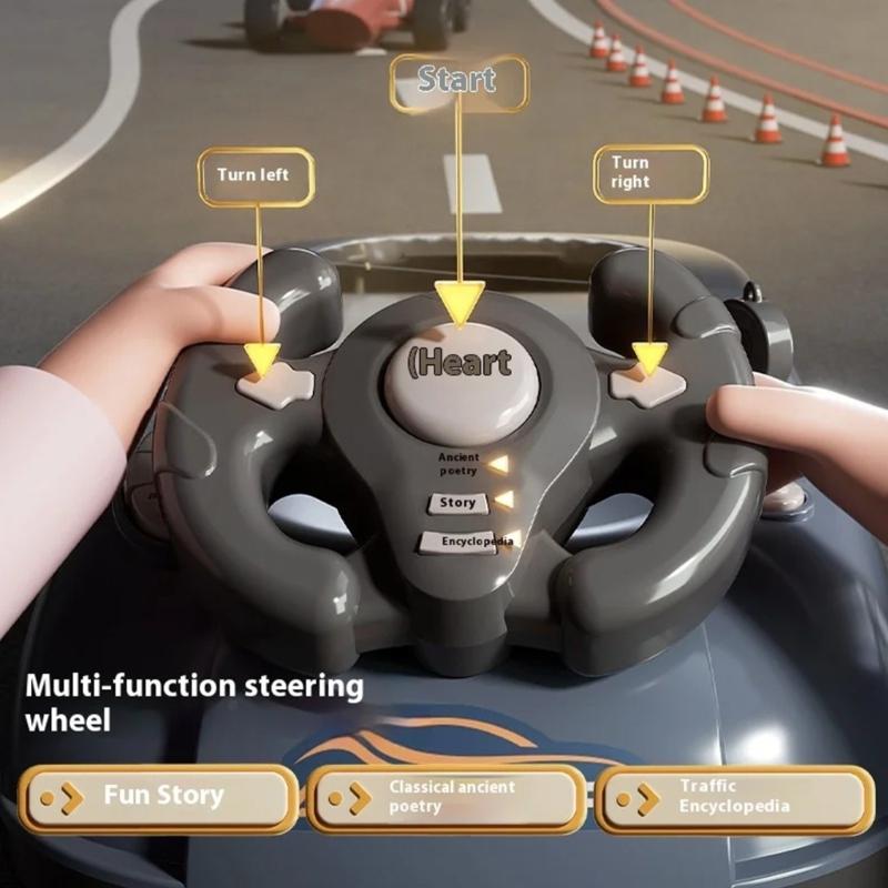 Kleinkind Simuliertes Fahren Rennwagen Spiel Lenkräder Spielzeug Interaktiv Pädagogisches Lernspielzeug für Jungen 4-6