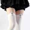 Personality Thin Gothic Cross Suspender Socks 3D Cross Lolita Over Knee Stockings Y2K Women Stockings Women Wear