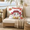 Milchige Peko Chan Kissenhülle für Sofa Wohnzimmer Heimbüro Dekoration Schutzhülle