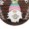 Halloween Gnome Welcome Sign with Magnetic Removable Hats DIY Gnome Door Sign Decor Multi-Purpose Creative Wood Decoration Plate