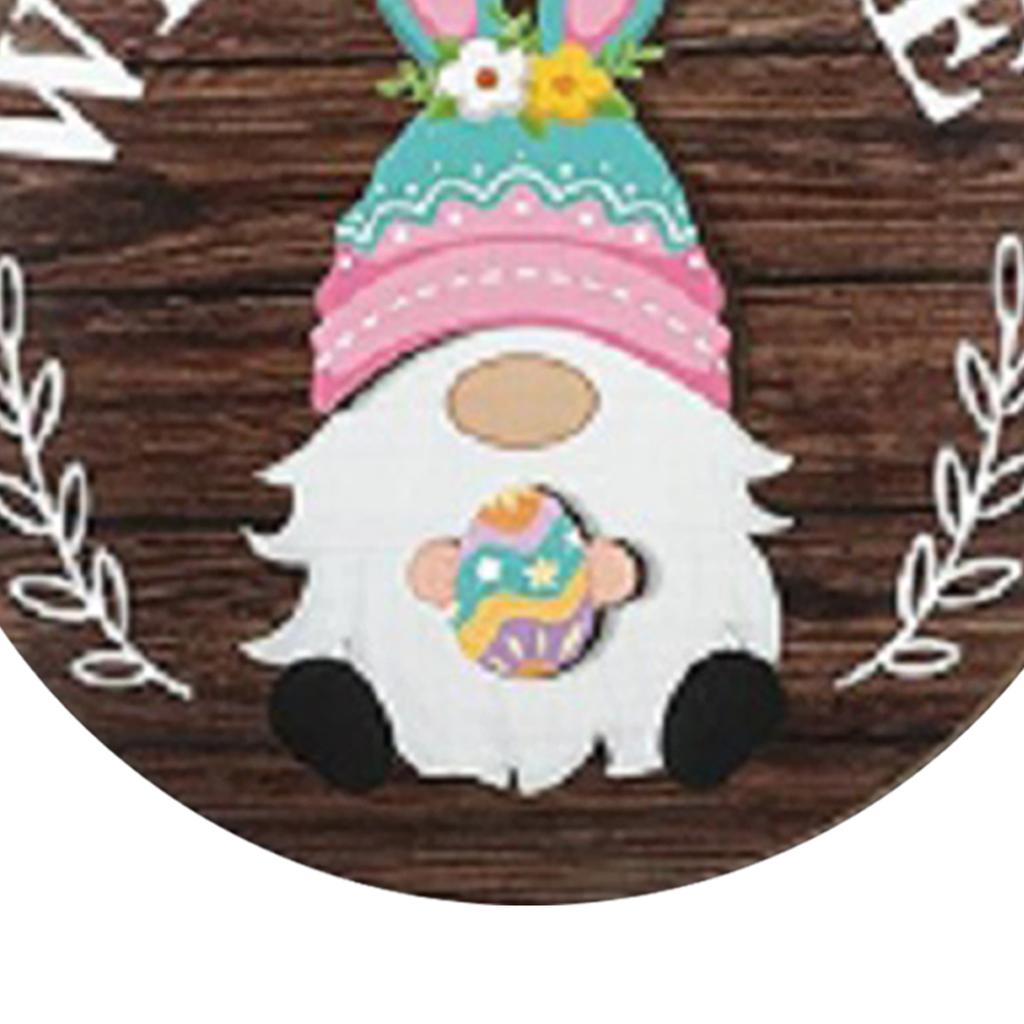 Halloween Gnome Welcome Sign with Magnetic Removable Hats DIY Gnome Door Sign Decor Multi-Purpose Creative Wood Decoration Plate