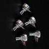 5 Pack Split Shaft 220K Ohm Potentiometer with 3 Pin Terminal Suitable for Easy Wiring In Guitar Amplifier Circuits