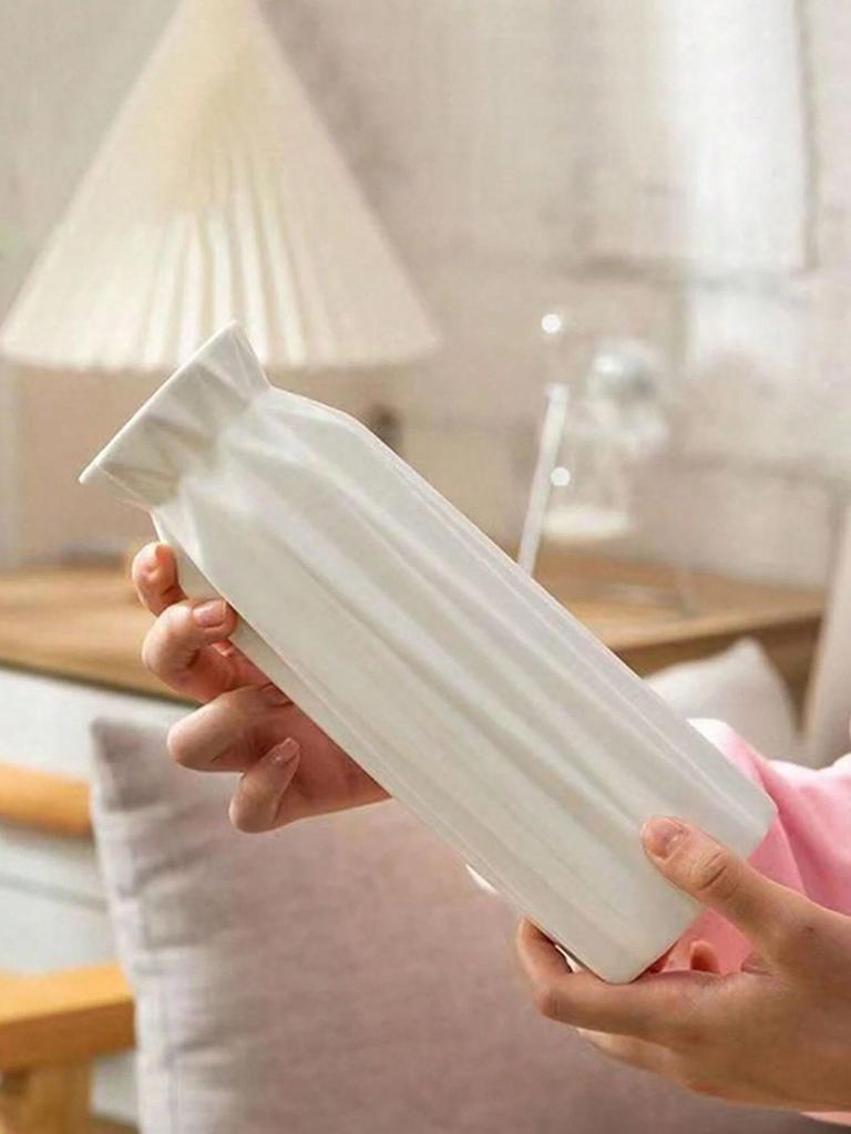 1pc Nordic Flower Vase Plastic Flower Vase Pink Blue White Grey Home Living Room Decoration Imitation Ceramic Plastic Flower Pot