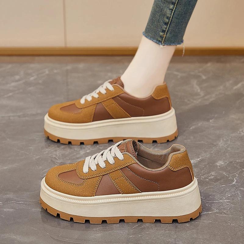 Fashion Shallow Flats Platform Women Sneakers Winter New 2025 Trend Fashion Women Shoes Outdoor Comfort Casual Non Slip Walking Boots