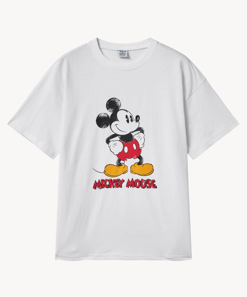 VTWO Washed _Mickey_ T-Shirt (White)
