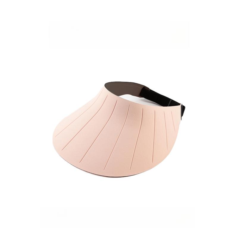 

Spring And Summer Hats For Women Open-Top Cycling Hat Female Visor Casual Foldable Adjustable Sunhat New 52-60cm розовый