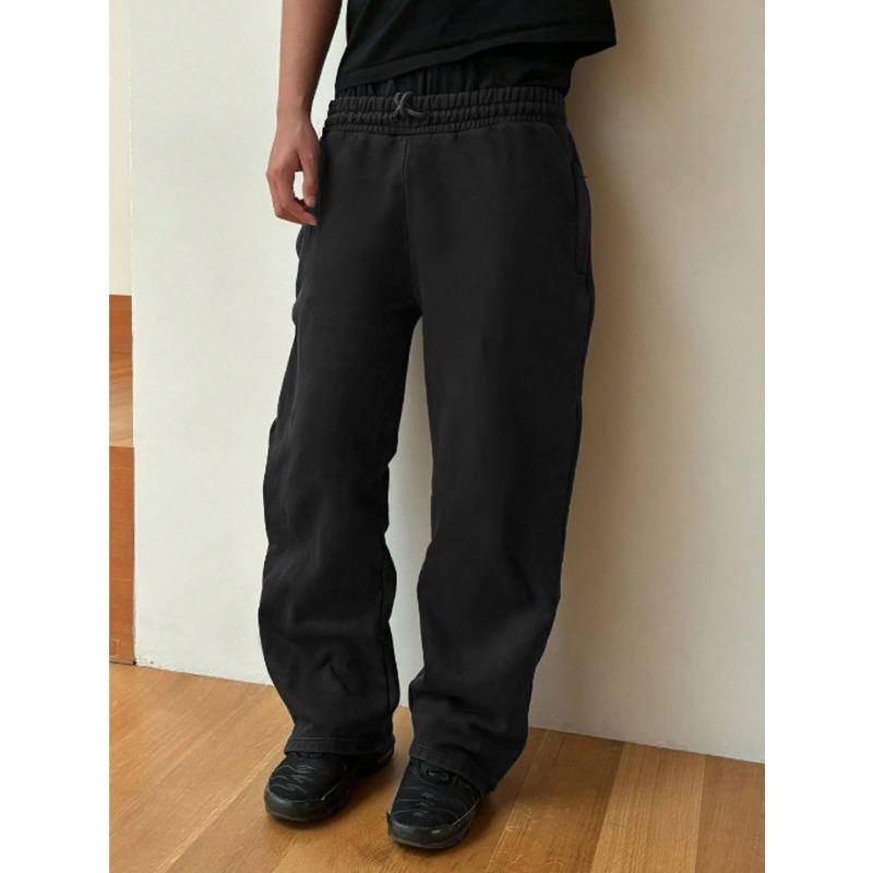 Large Size Velvet Thickened Men's Sweatpants Casual Running Pants Autumn and Winter Couple Sports Trousers