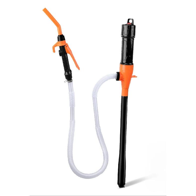 Electric Transfer Pump for Gas Car Portable Battery Powered Transfer Pump Equipment with Gun Mouth for Fuel Oil Gas Water Petrol оранжевый