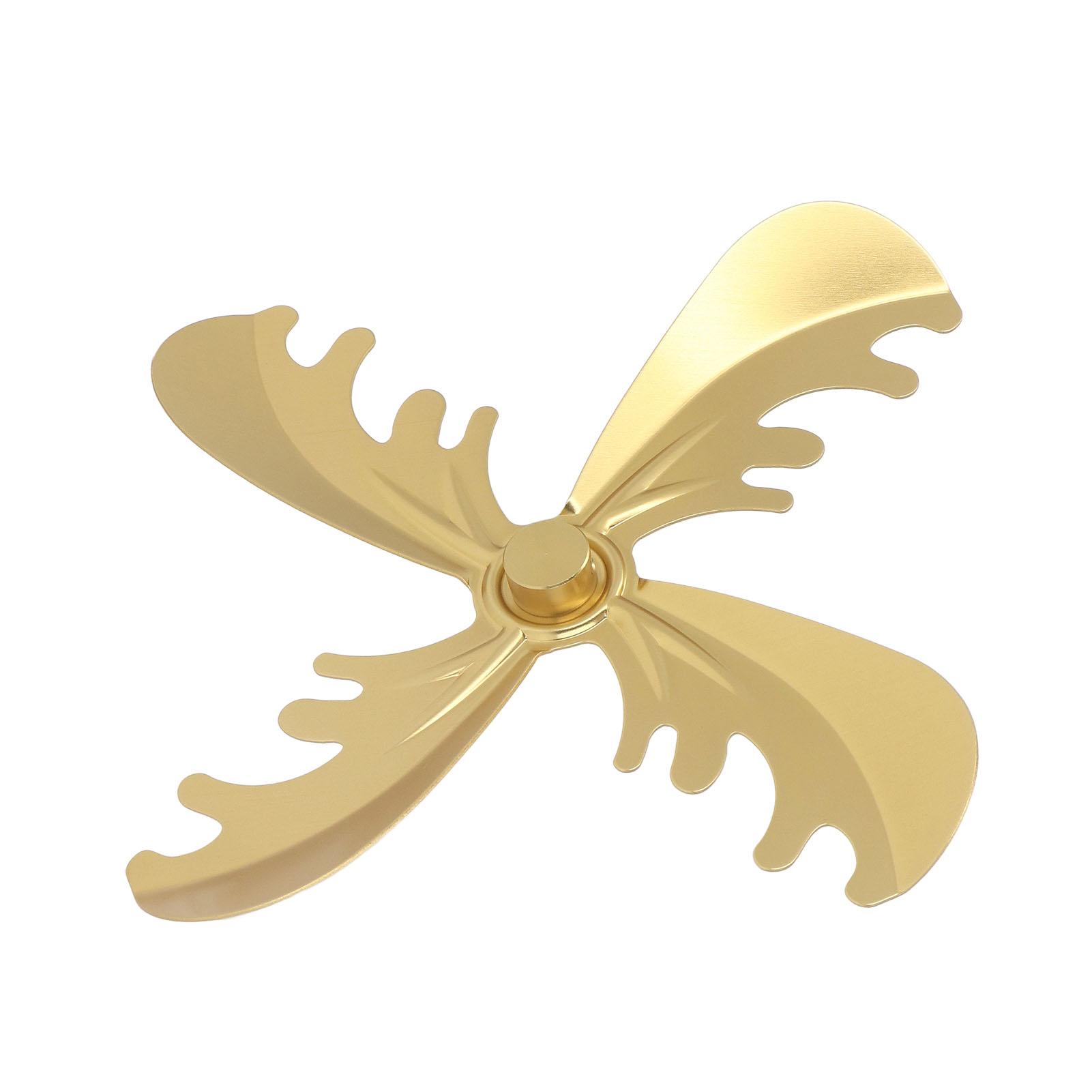 

4 Blades Fireplace Fan Aluminum Alloy Home Wood Stove Fan Blade 180mm Diameter Christmas Deer