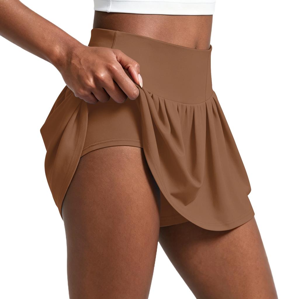 Women's Pleated Athletic Skort with Built-In Shorts High Waist Comfortable Fit Suitable for Running Yoga Tennis and Casual Wear
