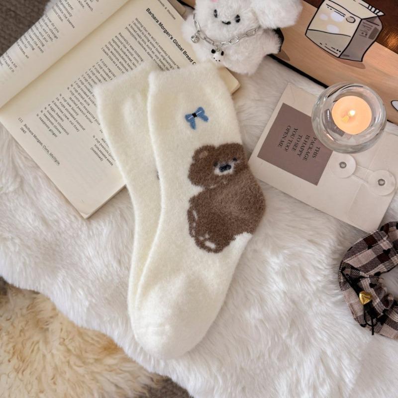 Australische Samtsocken für Mädchen, Süß, Verdickt und Warm, Flauschige Hausbodensocken, Postpartale Schlafsocken, Australische Samt-Bodensocken