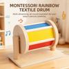 Kéz-szem koordináció Montessori Textil dob Fa színű Guruló dob Korai oktatás
