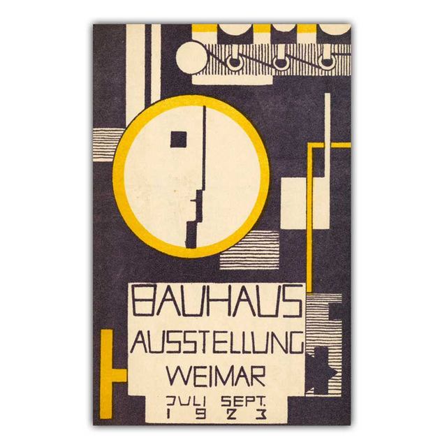 New Abstract Art Geometric Figure Canvas Painting Bauhaus Ausstellung Wall Art Poster Office Living Room Home Decoration Mural No Frame