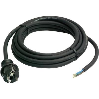 AS Schwabe 60376 Power Cable for Drill, Cooker 3 M Black H05RN-F 3x1.0 Mm ²
