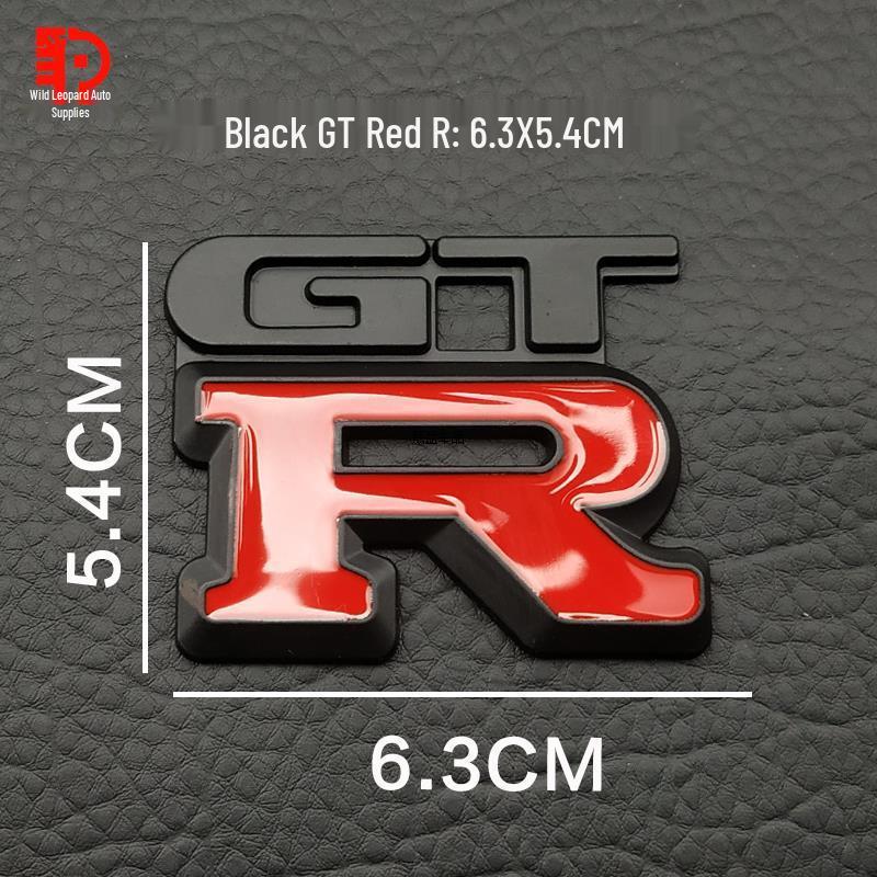 GTR 3D Metal Car Emblem Sticker for Modification - Rear Trunk Decorative Badge