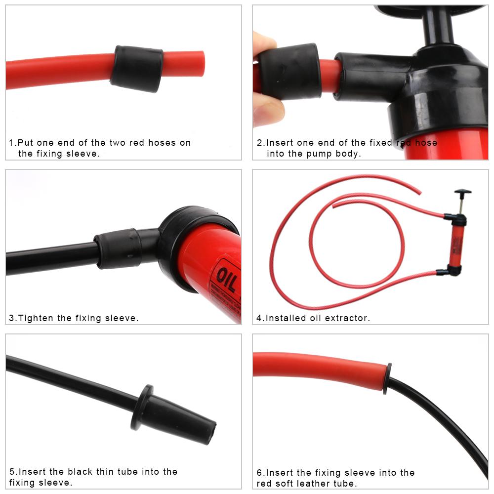Sucking Pipe Car-styling For Pumping Fuel Gas Liquid Water Manual Oil Pump Siphon Sucker Transfer Vacuum Hand Pumps
