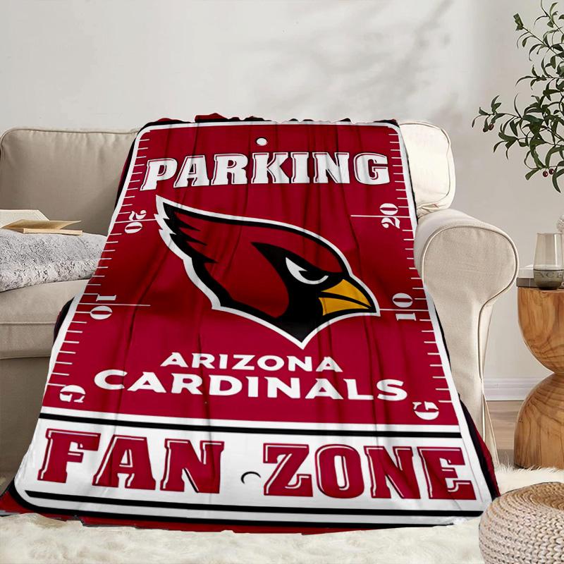 Arizona Cardinals Logo Portable Blanket/Soft Blanket Bedding Blanket Suitable for Travel Camping Living Rooms Offices Sofas Fan Gifts