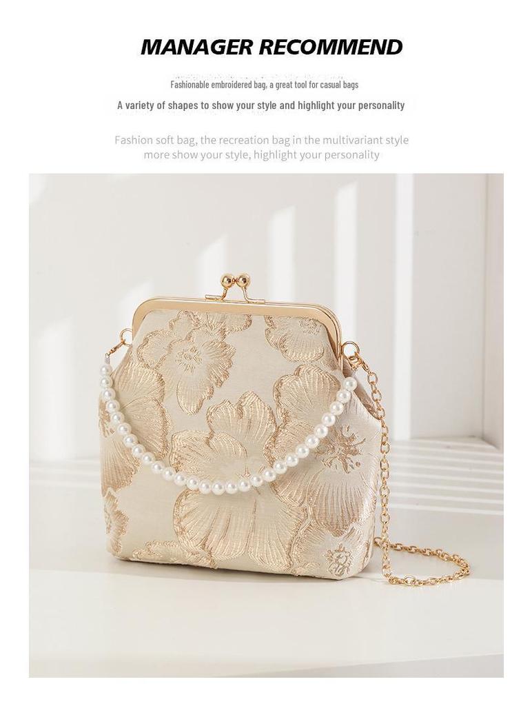 Elegant Pearl Chain Cheongsam Bag: Stylish Hanfu-Inspired Crossbody for Women