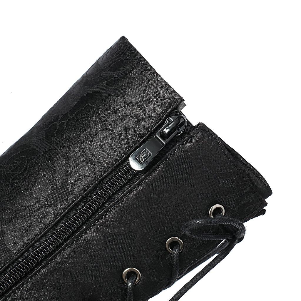 2025 New Ankle Platform Boots for Women Chunky Block High Heels Size 44 Autumn Winter Shoes Floral Cloth Patchwork Leather