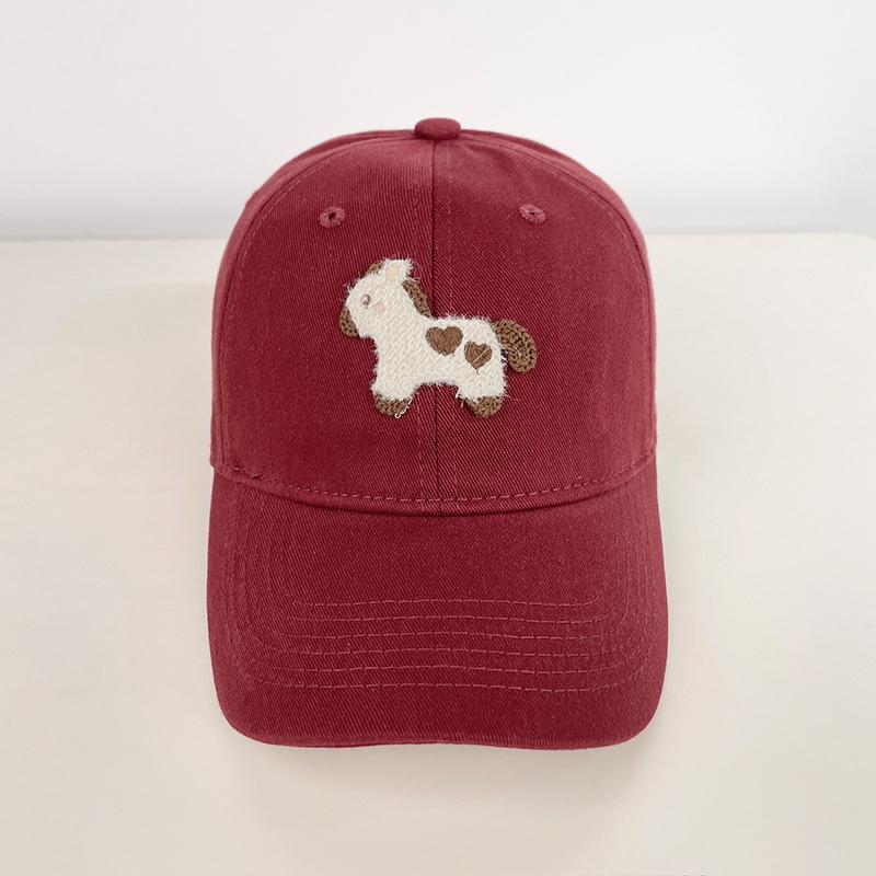Korean Cute Pony Embroidered Baseball Cap Fashion Versatile Baseball Cap For Women Men