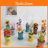 Building Block Model Toy Sunflower Plum Biosom Simulate Flower Potted Plant