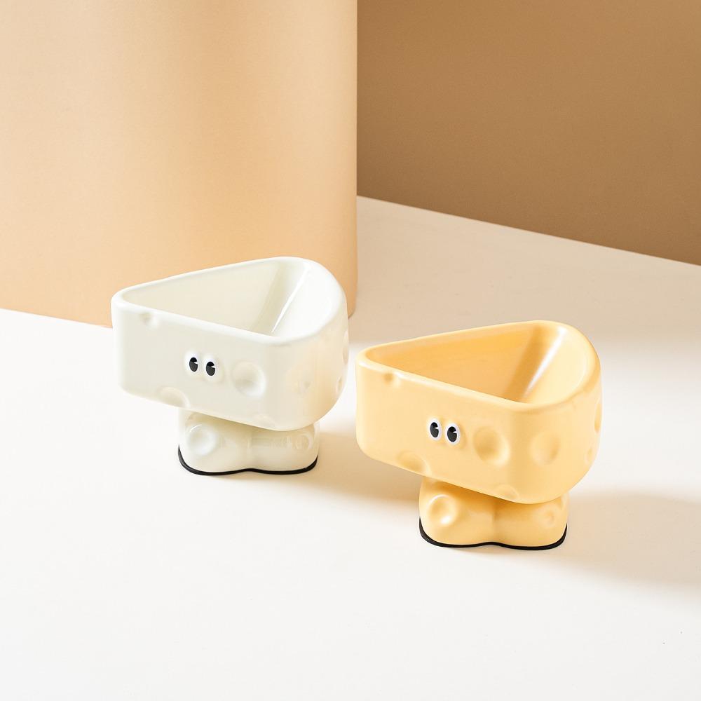 Cartoon Ceramic Cat Bowl High Footed Anti-ant Cat Bowl Slow Eating Bowl  Cat Feeding