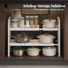 Carbon Steel Under-Sink Storage Rack Space-Saving Expandable Under Sink