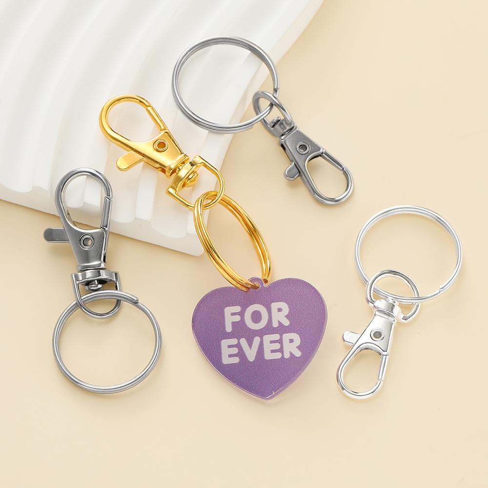 20/50Pcs Swivel Snap Hooks with Key Ring Metal Swivel Lobster Claw Clasps for DIY Keychain Bag Hang Jewelry Making Accessories