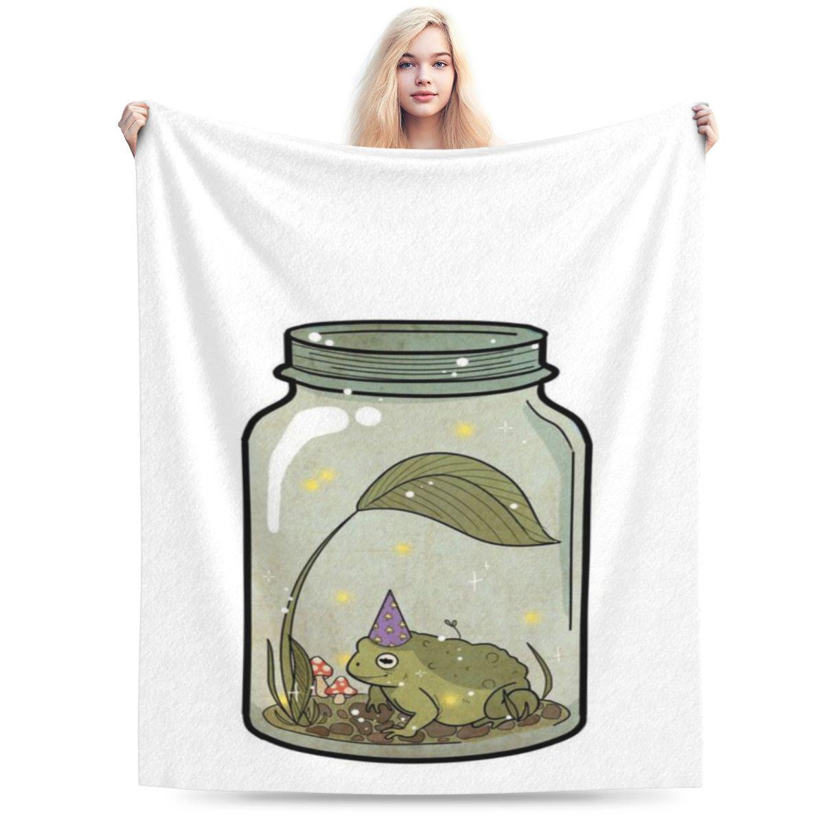 

Wizard Frog In Mason Jar Personalized Soft Decorate Home An UltraSoft Micro Fleece Blanket 75x100cm 30x40in