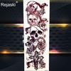 1PC Cool Totem Temporary Tattoo Fake Black Full Arm Tattoo Sticker For Men Summer Style Tatoos Decal