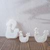 Chicken with Bows Molds Ornament Molds Silicone Mould Candle Molds Soap Molds Casting Molds for Home Decorations