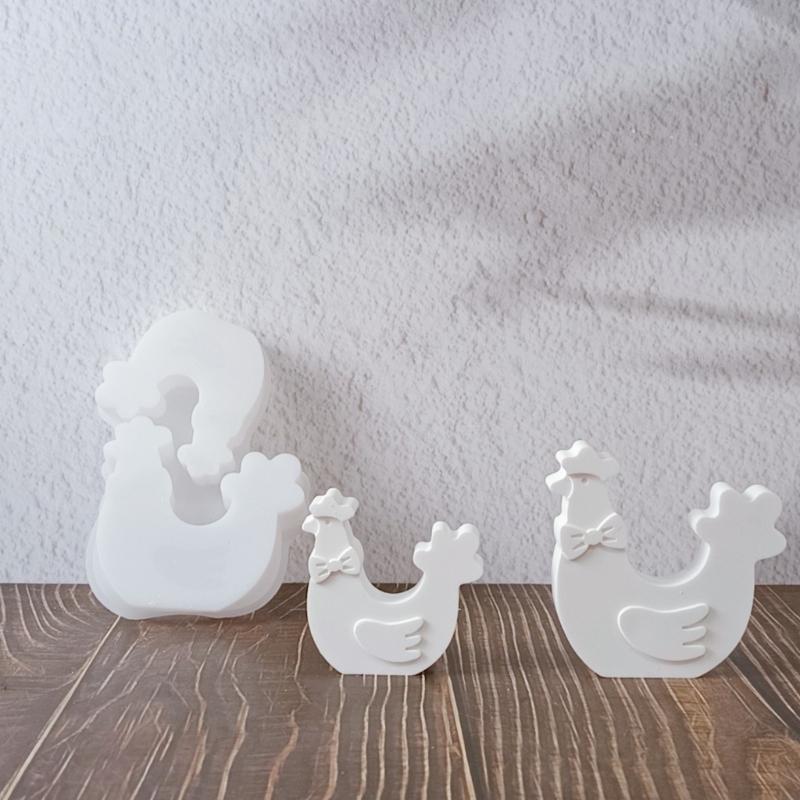 Chicken with Bows Molds Ornament Molds Silicone Mould Candle Molds Soap Molds Casting Molds for Home Decorations