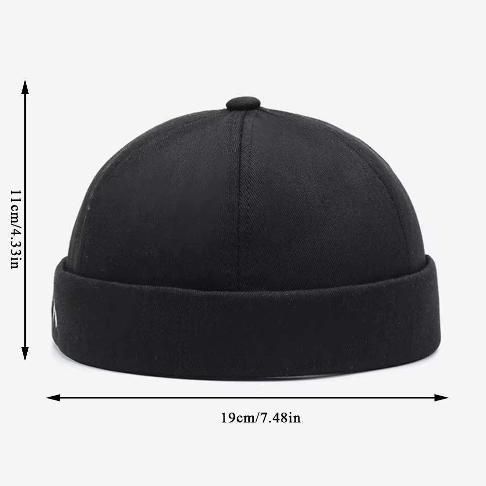 Solid Color Brimless Hat Breathable Hip Hop Hats Fashion Landlord Hat Unisex