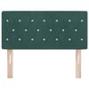 Tête de lit vidaXL en velours vert foncé avec boutons en cristal 90 cm 42007078
