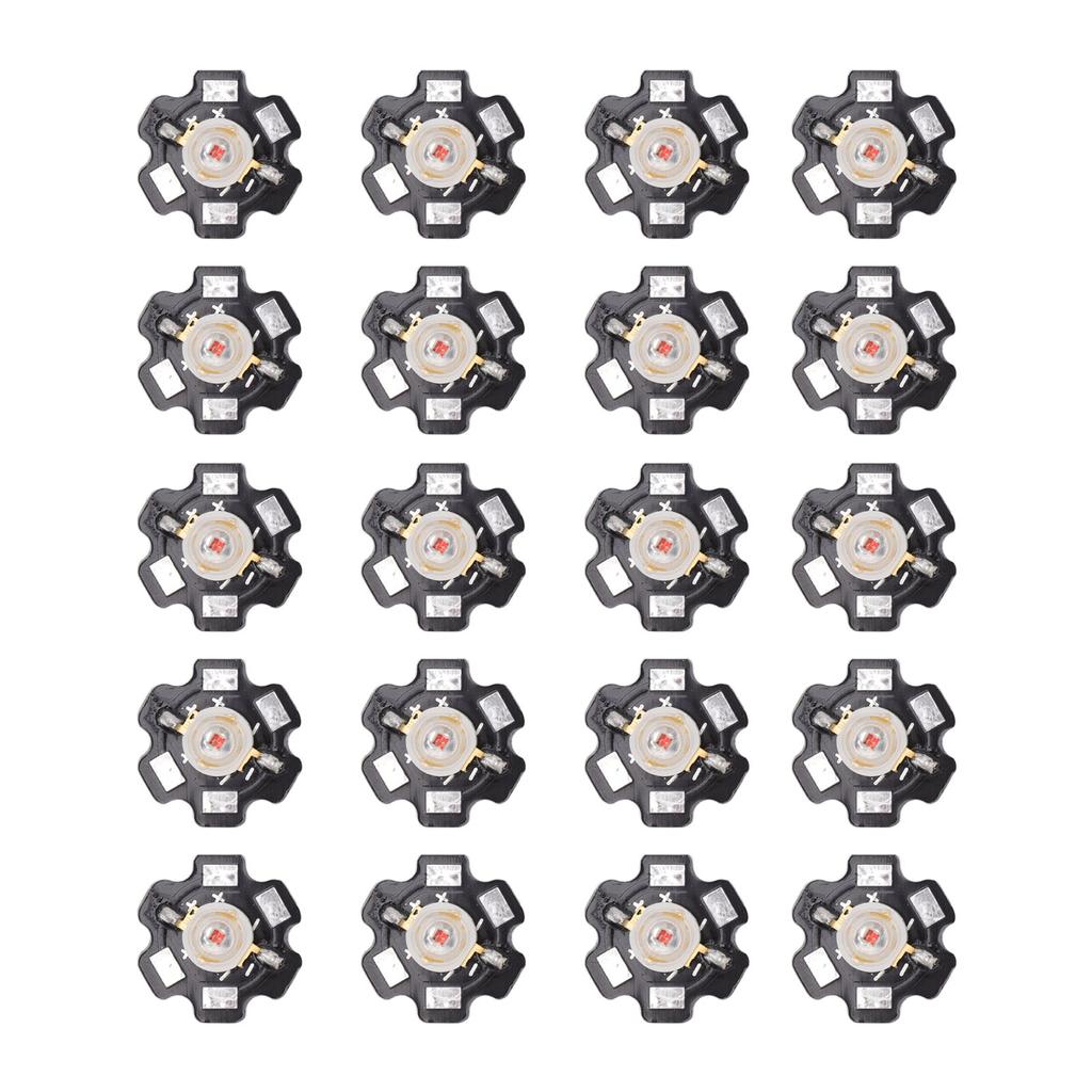 20pcs LED Chips Aluminum LED Lamp Beads Yellow Light Chips with Aluminum Substrate for DIY Lighting Fixtures