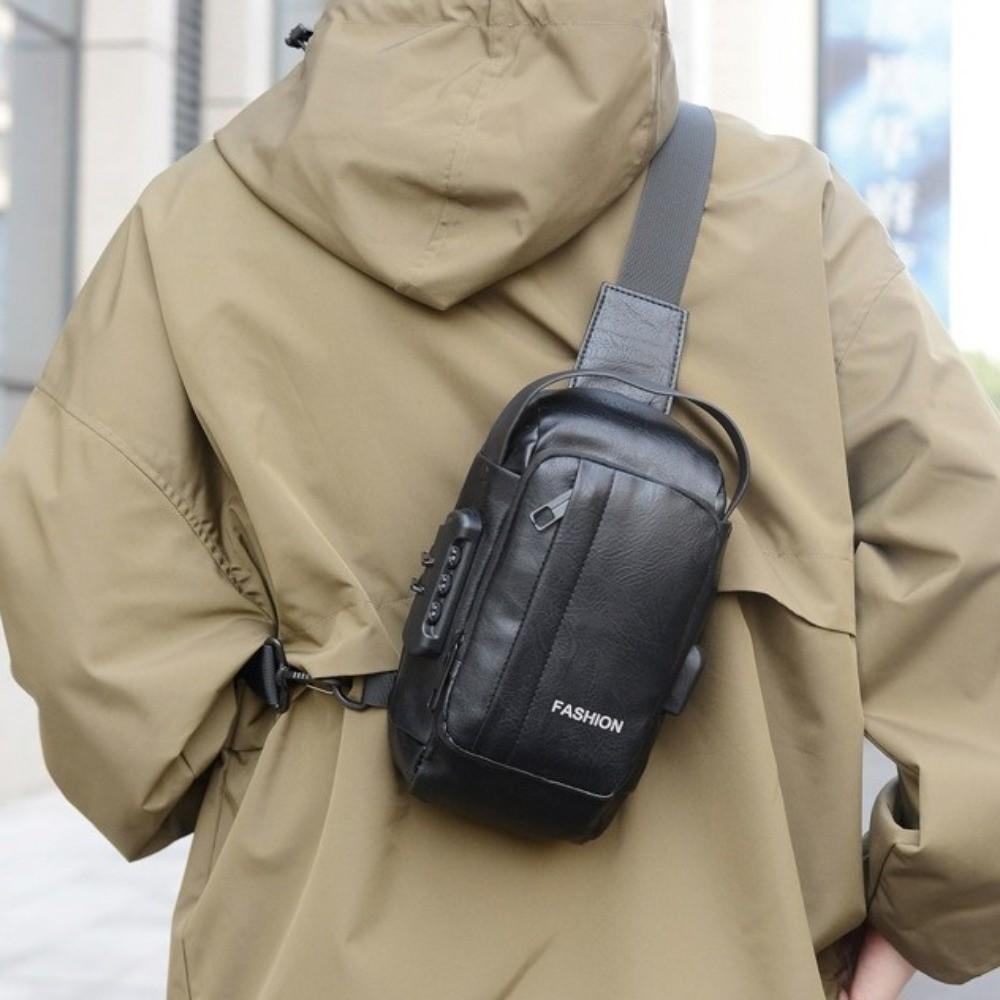 Anti-Theft Men's Crossbody Sling Bag Waterproof Single Shoulder Bag Men's Chest Bag  Business