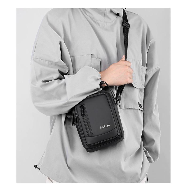 Men's Shoulder Bag, Business and Leisure Oxford Cloth Diagonal Cross Small Backpack