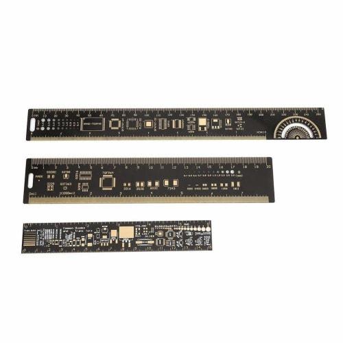 Printed Circuit Board Ruler, PCB Ruler for Circuit Design and Electronics, Centimeter/Inch Measures, 25cm/15cm/20cm, Measuring Tool