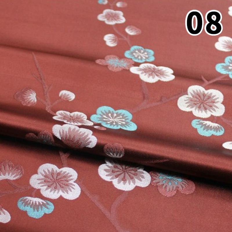 

100x75cm Chinese Style Jacquard Brocade Fabric Plum Printed Cloth For Diy Sewing Mongolian Robe Ancient Stage Costume 100x75cm