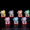 3D Japan Cartoon Lucky Cat Figurine Glass Animal Model Home Decor Craft Gift DIY Ornament Accessories