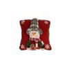 Christmas Pillow Cover Santa Snowman Reindeer 3d Fabric Decor For Holiday Couch Bedroom
