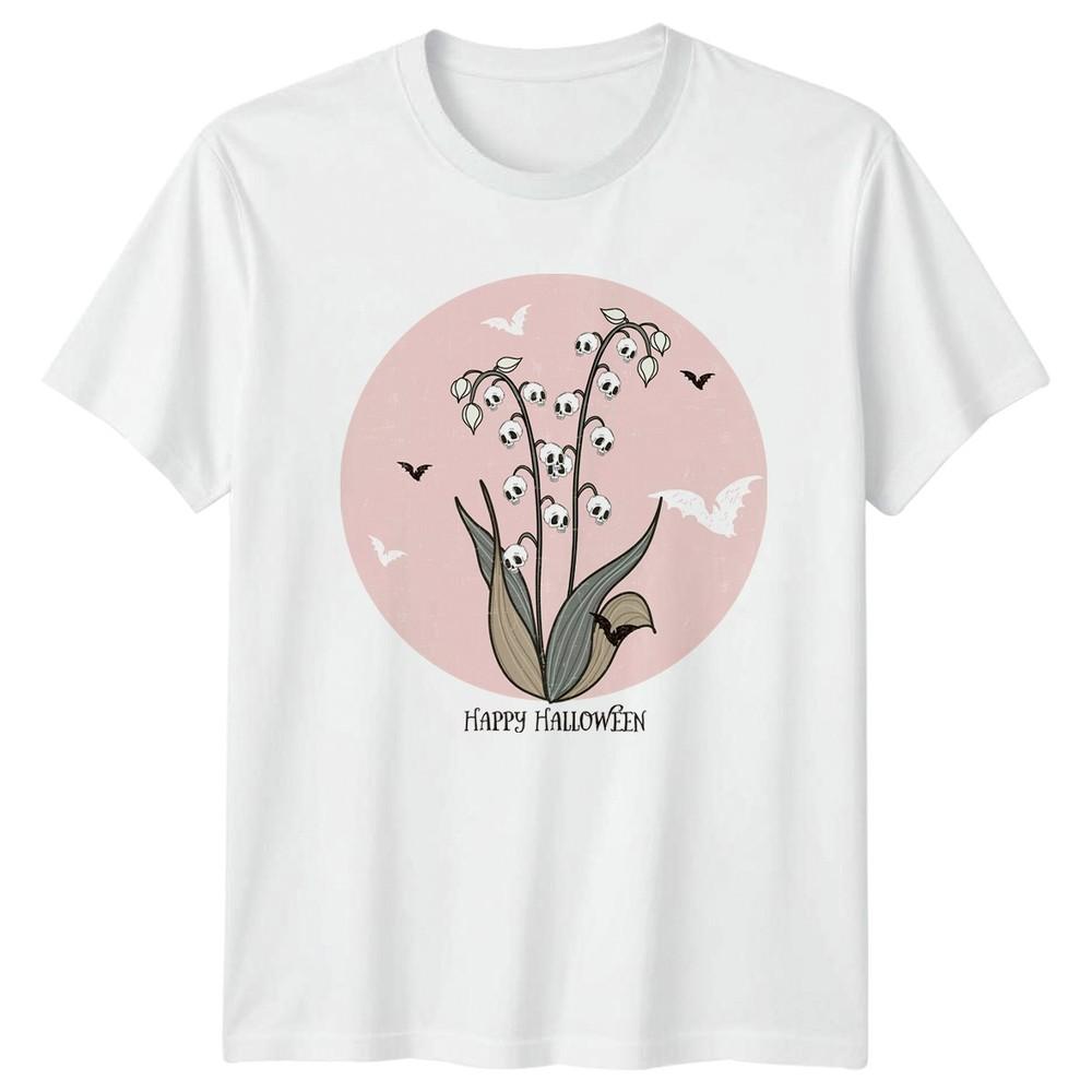 Happy Halloween Unisexs TShirt Spooky Floral Halloween Gift For Her S