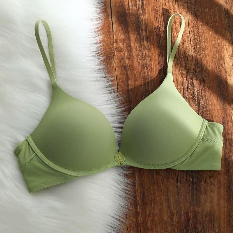 Seamless French - Style Front - Closure Bra for Women Push - Up Breathable Thin Wirefree Sweet Teenage Bra